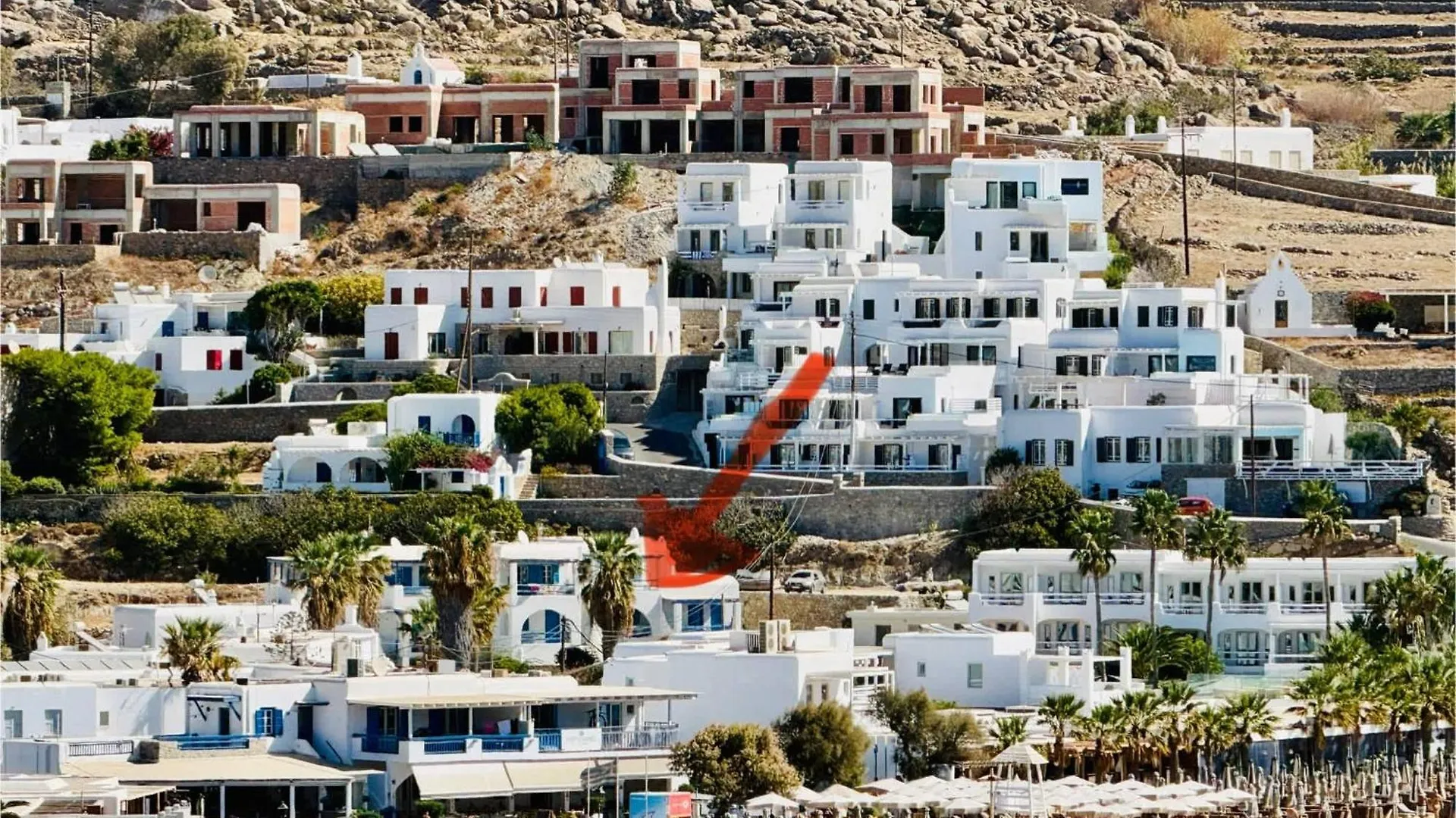 Lägenhet Stylish 2 Bd Escape Apt With Patio At Ornos Beach
