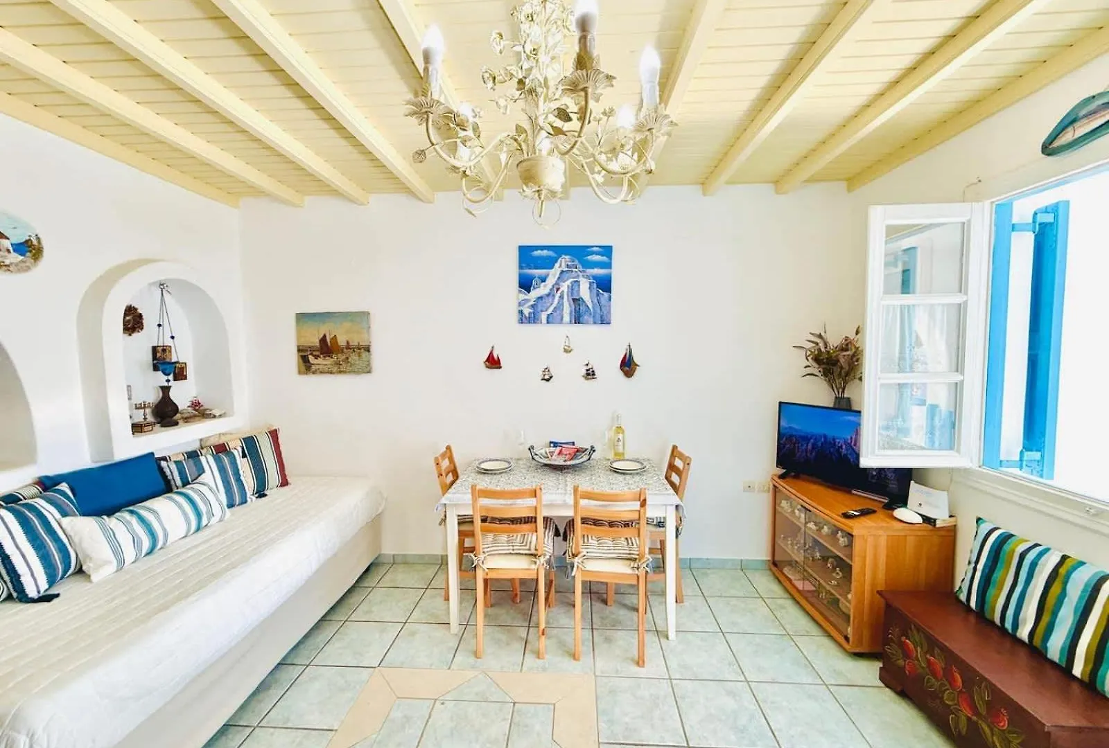 Stylish 2 Bd Escape Apt With Patio At Ornos Beach 0*, Ornos (Mykonos)